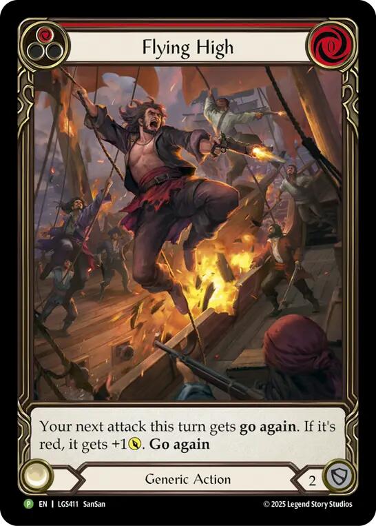 Flying High (Red) [LGS411] (Promo)  Rainbow Foil | Shuffle n Cut Hobbies & Games