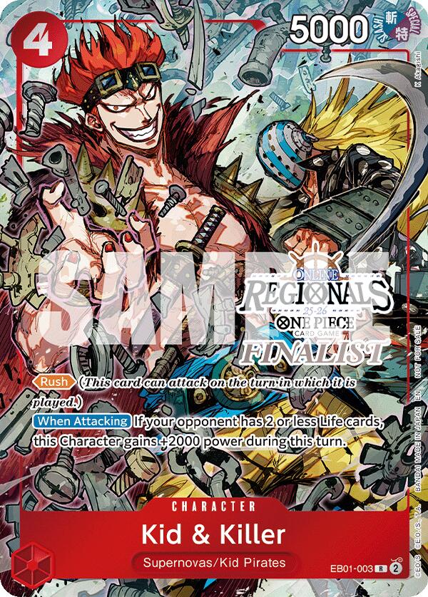 Kid & Killer (Online Regional Finalist Card Set 2025 Vol.2) [One Piece Promotion Cards] | Shuffle n Cut Hobbies & Games