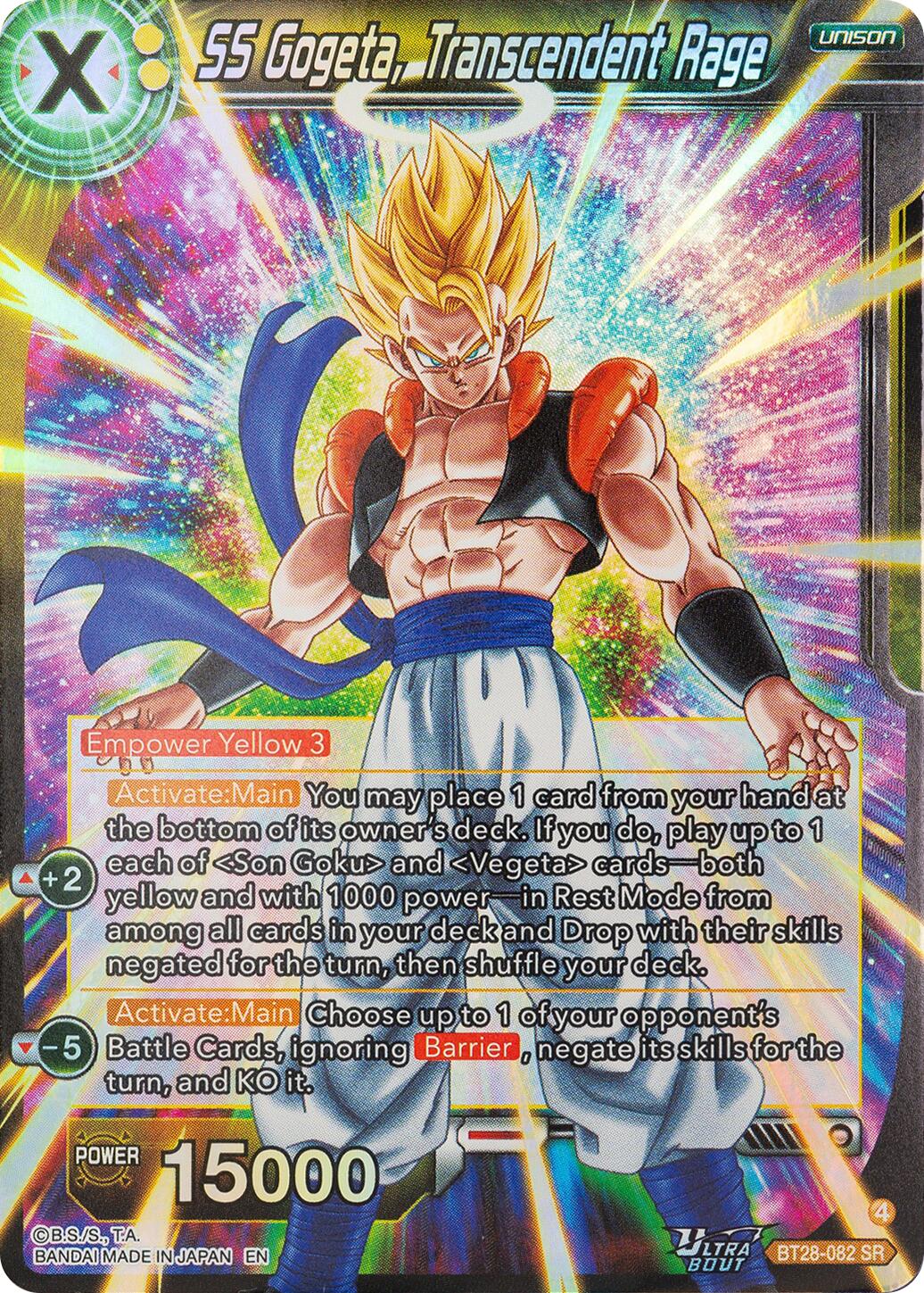 SS Gogeta, Transcendent Rage (BT28-082) [Prismatic Clash] | Shuffle n Cut Hobbies & Games