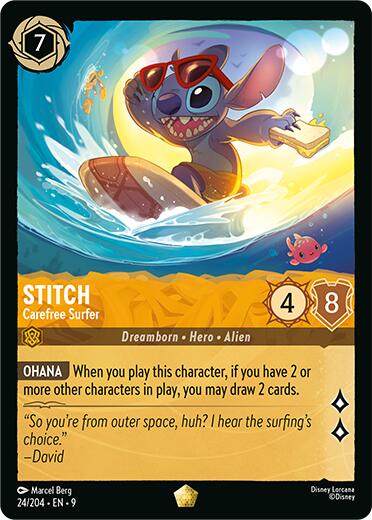 Stitch - Carefree Surfer (24/204) [Fabled] | Shuffle n Cut Hobbies & Games