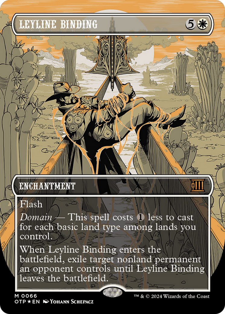 Leyline Binding (Textured Foil) [Outlaws of Thunder Junction: Breaking News] | Shuffle n Cut Hobbies & Games