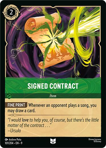Signed Contract (101/204) [Fabled] | Shuffle n Cut Hobbies & Games