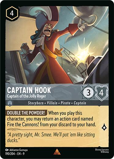 Captain Hook - Captain of the Jolly Roger (190/204) [Fabled] | Shuffle n Cut Hobbies & Games
