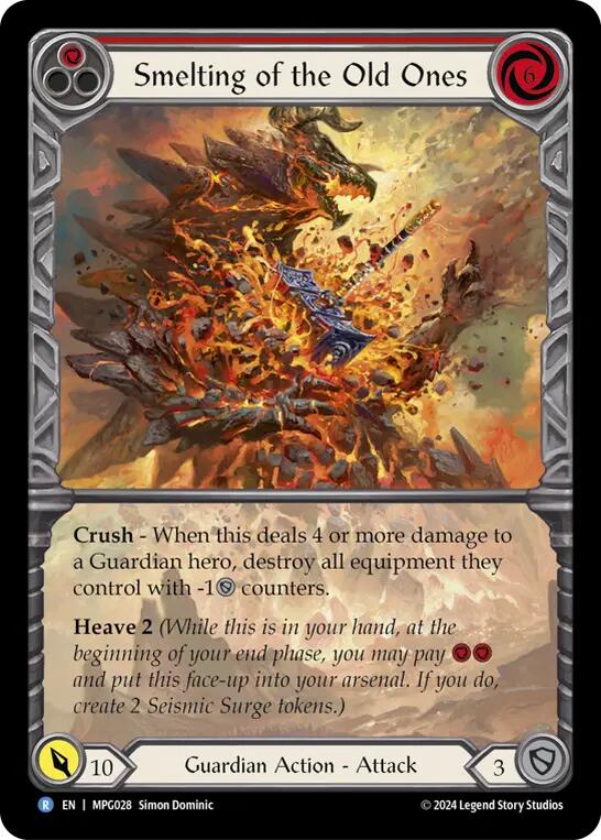 Smelting of the Old Ones (Extended Art) [MPG028] (Mastery Pack Guardian)  Rainbow Foil | Shuffle n Cut Hobbies & Games