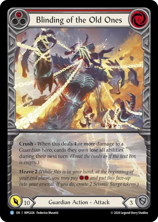 Blinding of the Old Ones (Extended Art) [MPG026] (Mastery Pack Guardian)  Rainbow Foil | Shuffle n Cut Hobbies & Games