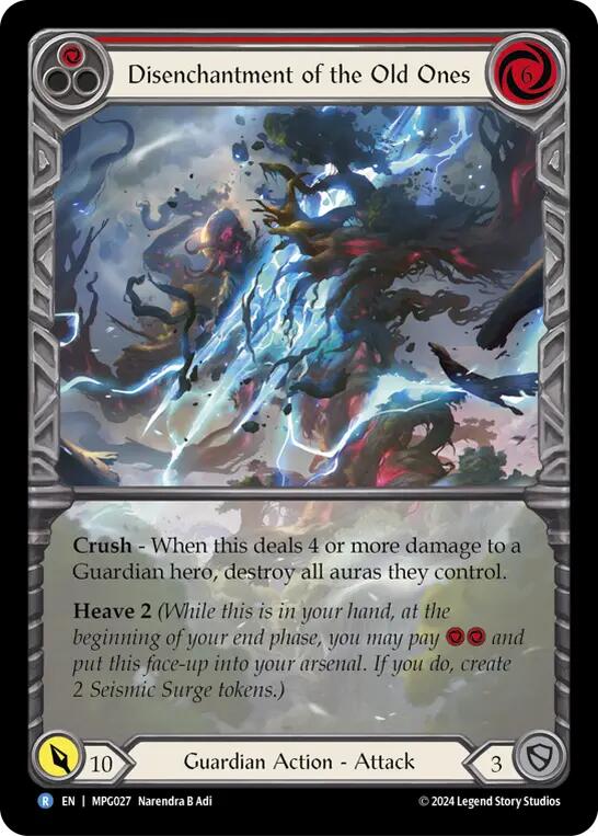 Disenchantment of the Old Ones (Extended Art) [MPG027] (Mastery Pack Guardian)  Rainbow Foil | Shuffle n Cut Hobbies & Games