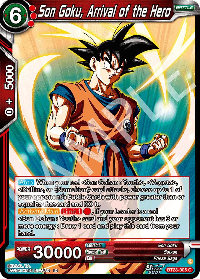 Son Goku, Arrival of the Hero (BT28-005) [Prismatic Clash] | Shuffle n Cut Hobbies & Games