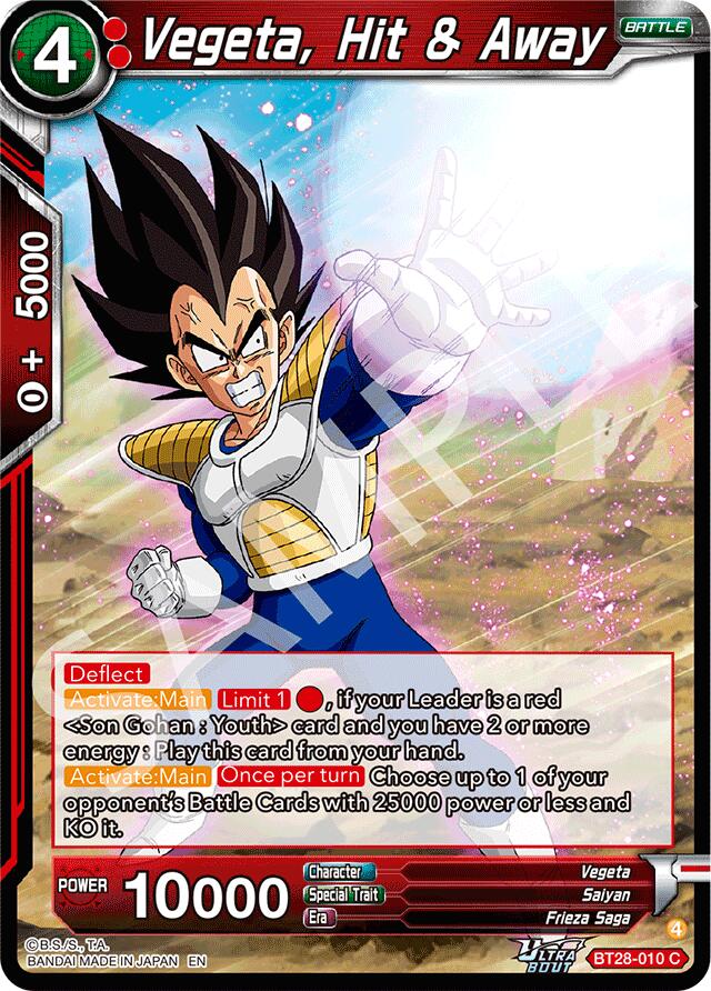 Vegeta, Hit & Away (BT28-010) [Prismatic Clash] | Shuffle n Cut Hobbies & Games