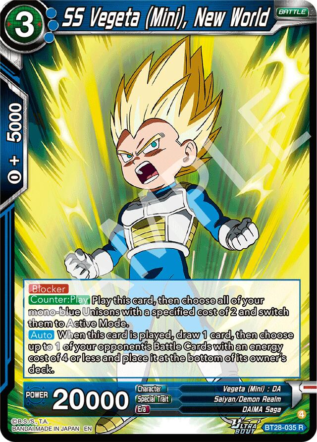 SS Vegeta (Mini), New World (BT28-035) [Prismatic Clash] | Shuffle n Cut Hobbies & Games
