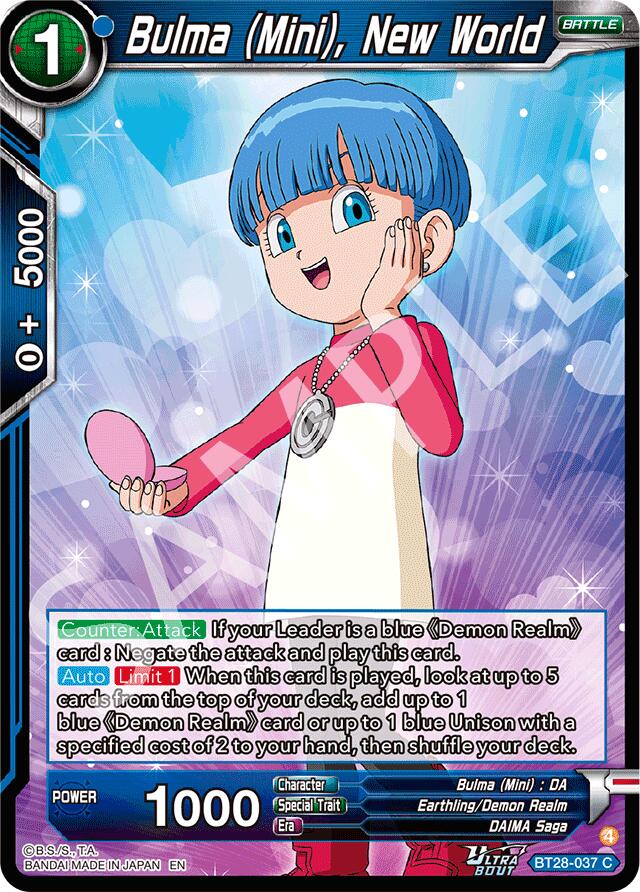 Bulma (Mini), New World (BT28-037) [Prismatic Clash] | Shuffle n Cut Hobbies & Games