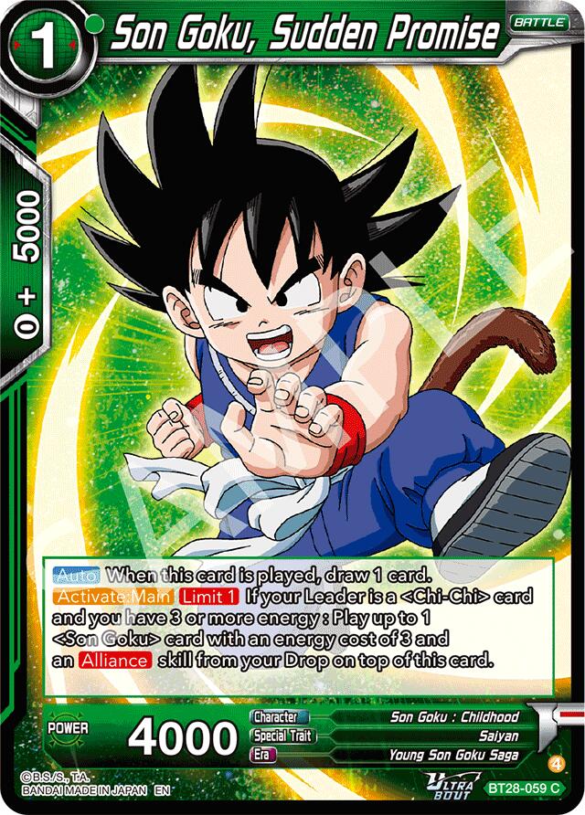 Son Goku, Sudden Promise (BT28-059) [Prismatic Clash] | Shuffle n Cut Hobbies & Games