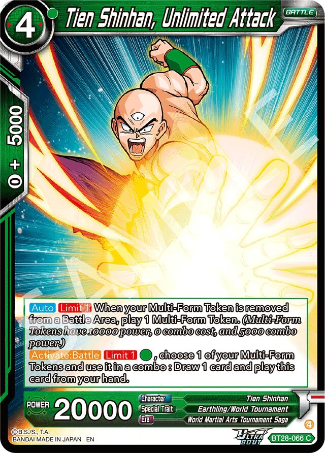 Tien Shinhan, Unlimited Attack (BT28-066) [Prismatic Clash] | Shuffle n Cut Hobbies & Games