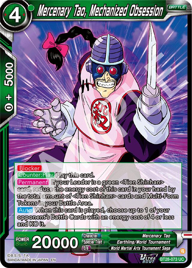 Mercenary Tao, Mechanized Obsession (BT28-073) [Prismatic Clash] | Shuffle n Cut Hobbies & Games