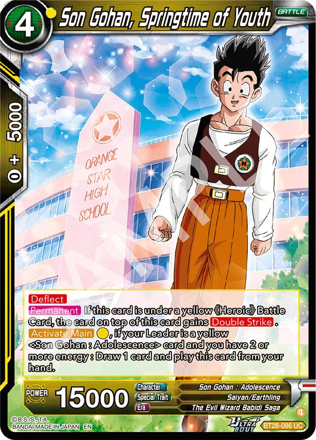 Son Gohan, Springtime of Youth (BT28-086) [Prismatic Clash]