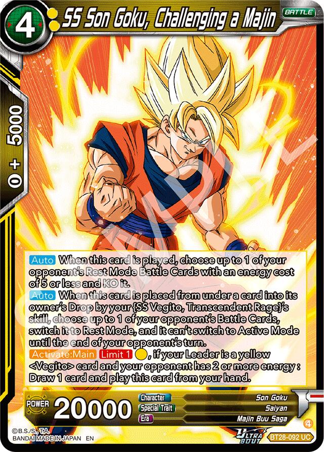 SS Son Goku, Challenging a Majin (BT28-092) [Prismatic Clash] | Shuffle n Cut Hobbies & Games