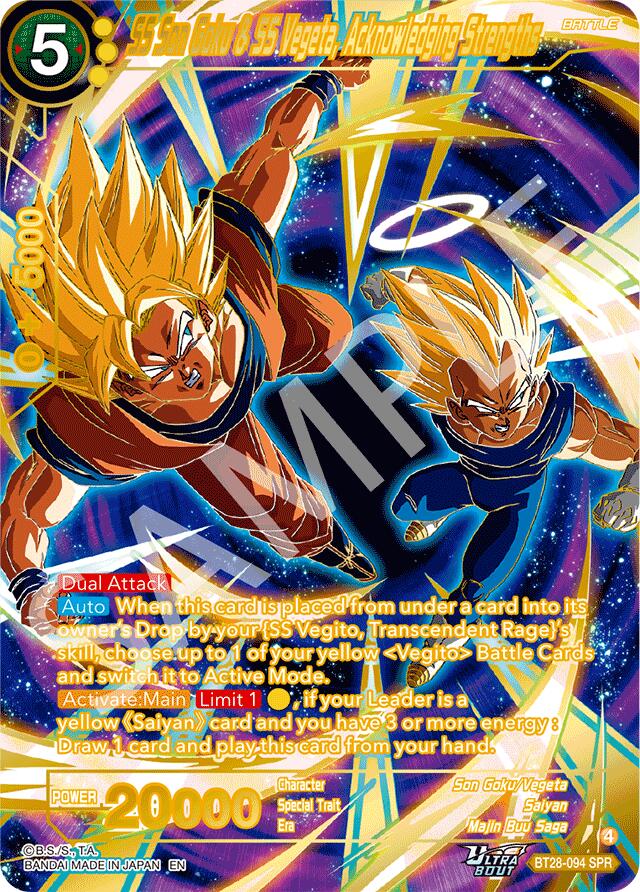 SS Son Goku & SS Vegeta, Acknowledging Strengths (SPR) (BT28-094) [Prismatic Clash] | Shuffle n Cut Hobbies & Games