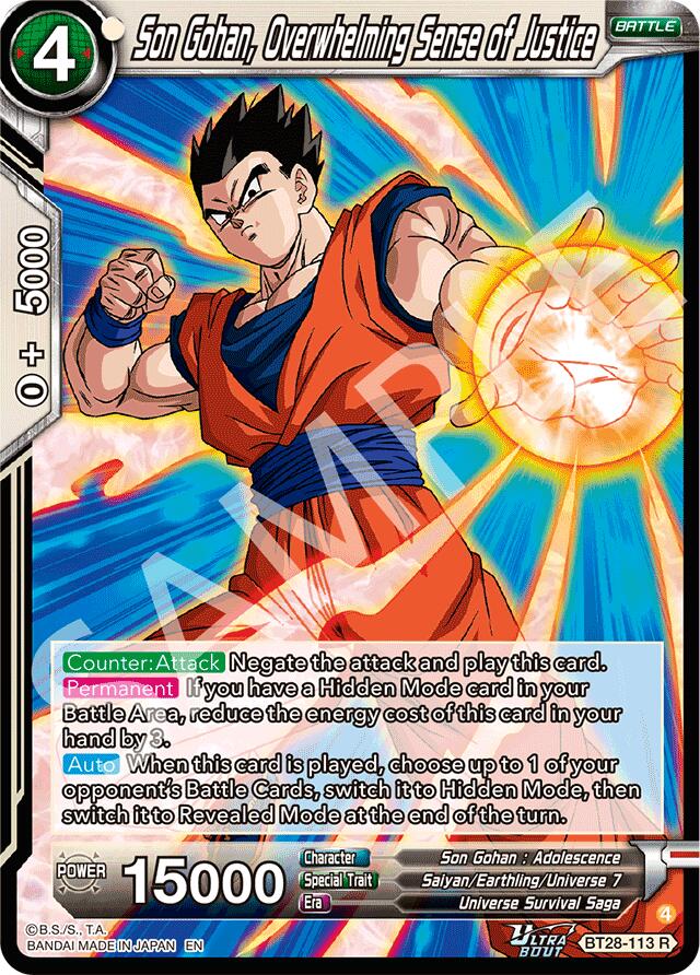 Son Gohan, Overwhelming Sense of Justice (BT28-113) [Prismatic Clash]