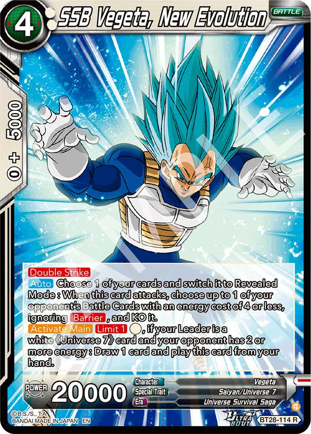 SSB Vegeta, New Evolution (BT28-114) [Prismatic Clash] | Shuffle n Cut Hobbies & Games