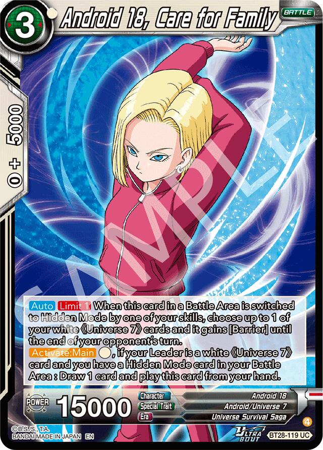 Android 18, Care for Family (BT28-119) [Prismatic Clash] | Shuffle n Cut Hobbies & Games