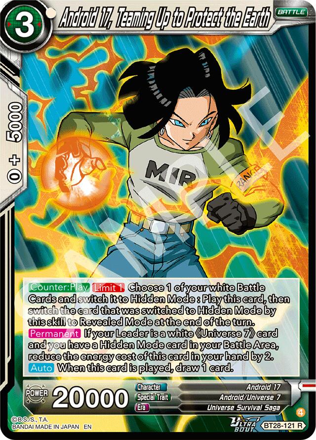 Android 17, Teaming Up to Protect the Earth (BT28-121) [Prismatic Clash] | Shuffle n Cut Hobbies & Games