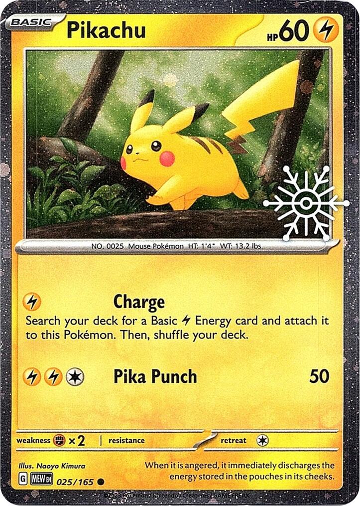Pikachu (025/165) (Holoiday Calendar) [Miscellaneous Cards] | Shuffle n Cut Hobbies & Games