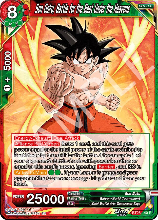 Son Goku, Battle for the Best Under the Heavens (BT28-140) [Prismatic Clash] | Shuffle n Cut Hobbies & Games