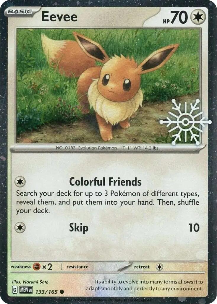 Eevee (133/165) (Holiday Calendar) [Miscellaneous Cards] | Shuffle n Cut Hobbies & Games