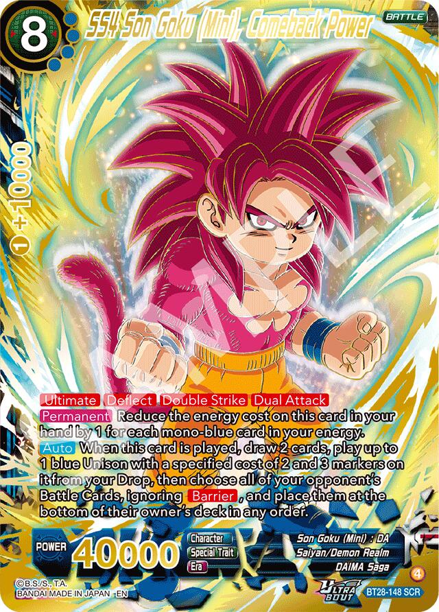SS4 Son Goku (Mini), Comeback Power (BT28-148) [Prismatic Clash] | Shuffle n Cut Hobbies & Games
