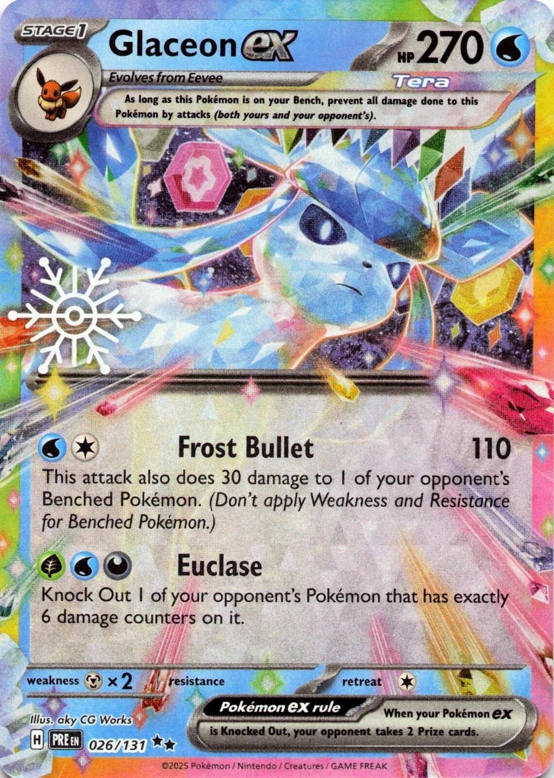 Glaceon ex (026/131) (Holiday Calendar) [Miscellaneous Cards] | Shuffle n Cut Hobbies & Games