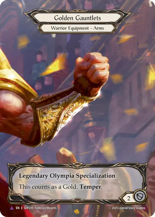 Golden Gauntlets (Marvel) [SUP249] (Super Slam)  Cold Foil | Shuffle n Cut Hobbies & Games