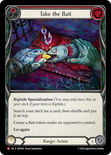 Take the Bait (Red) [SUP258] (Super Slam)  Rainbow Foil | Shuffle n Cut Hobbies & Games
