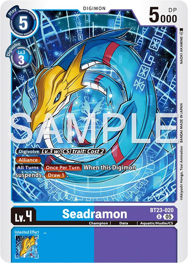 Seadramon [BT23-020] [Hackers' Slumber] | Shuffle n Cut Hobbies & Games