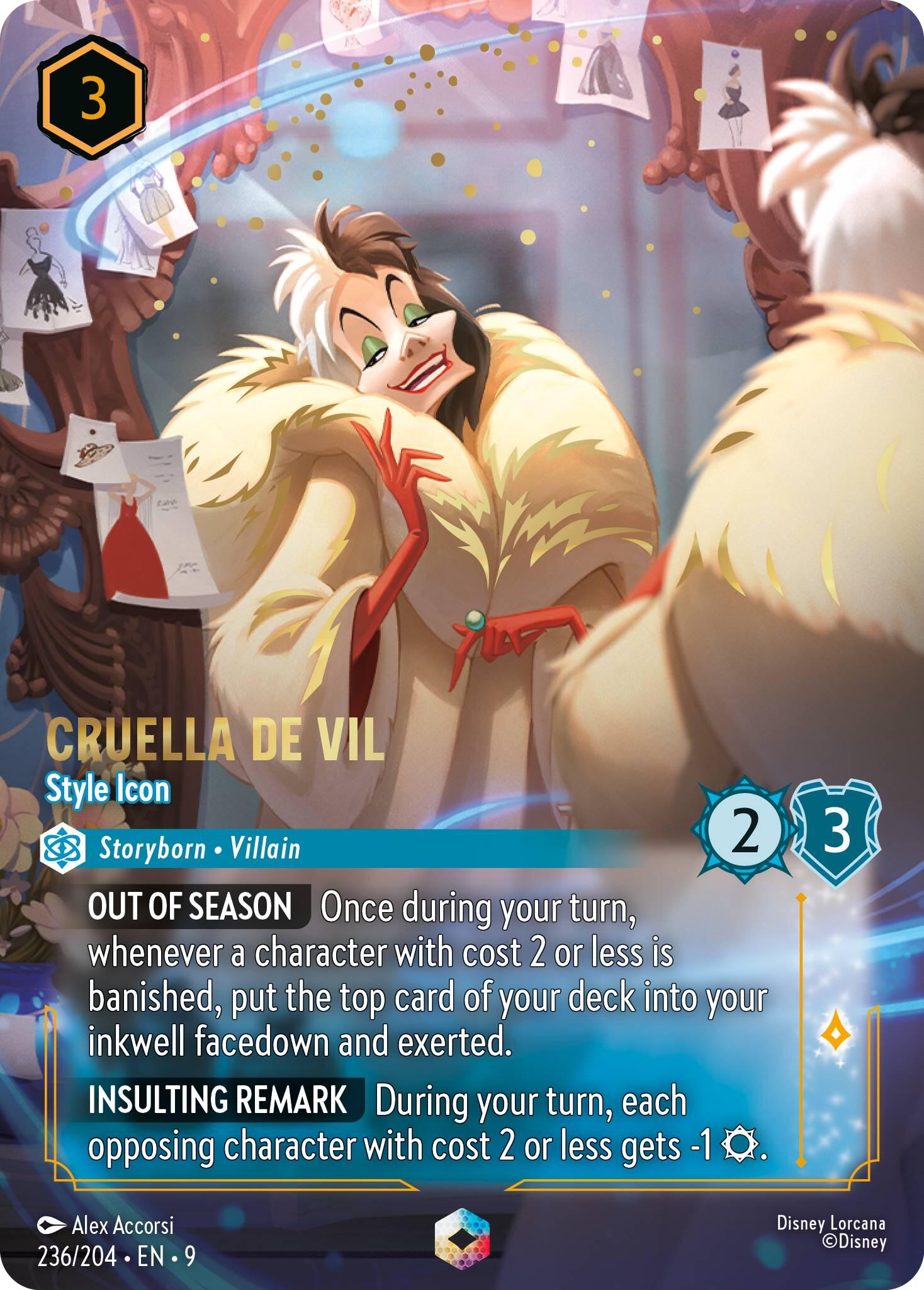 Cruella De Vil - Style Icon (Enchanted) (236/204) [Fabled] | Shuffle n Cut Hobbies & Games