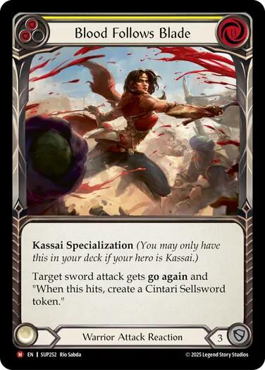 Blood Follows Blade [SUP252] (Super Slam)  Rainbow Foil | Shuffle n Cut Hobbies & Games