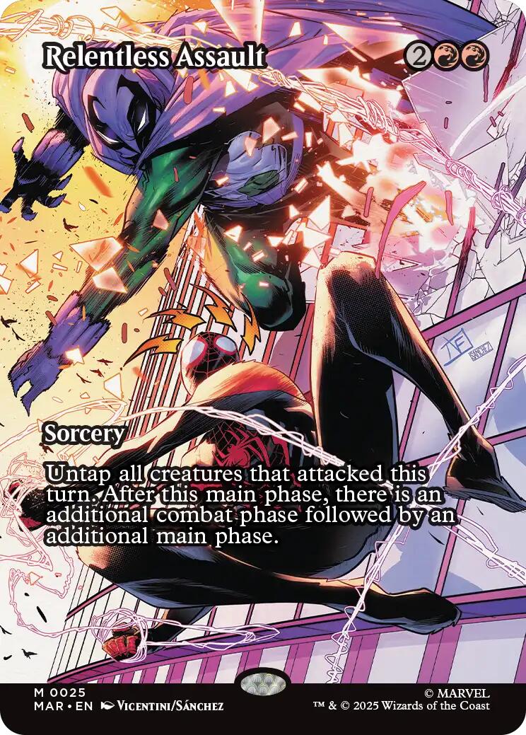 Relentless Assault (Borderless) [Marvel's Spider-Man: Eternal-Legal] | Shuffle n Cut Hobbies & Games