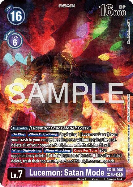 Lucemon: Satan Mode [EX10-060] (SP) [Sinister Order] | Shuffle n Cut Hobbies & Games