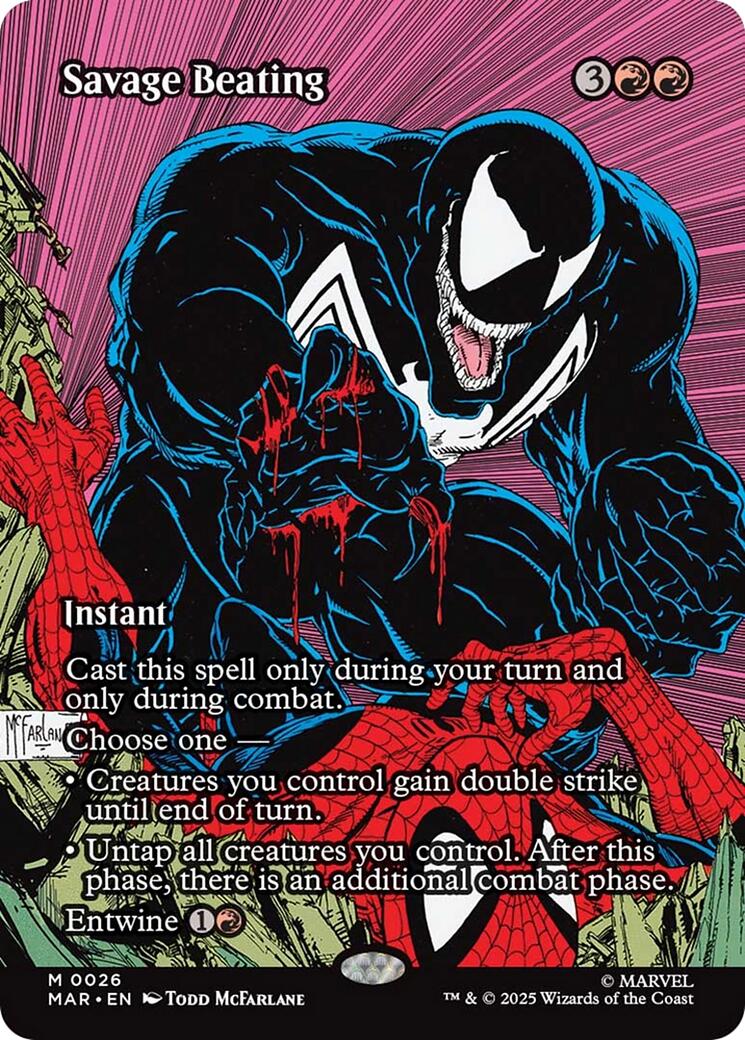 Savage Beating (Borderless) [Marvel's Spider-Man: Eternal-Legal] | Shuffle n Cut Hobbies & Games