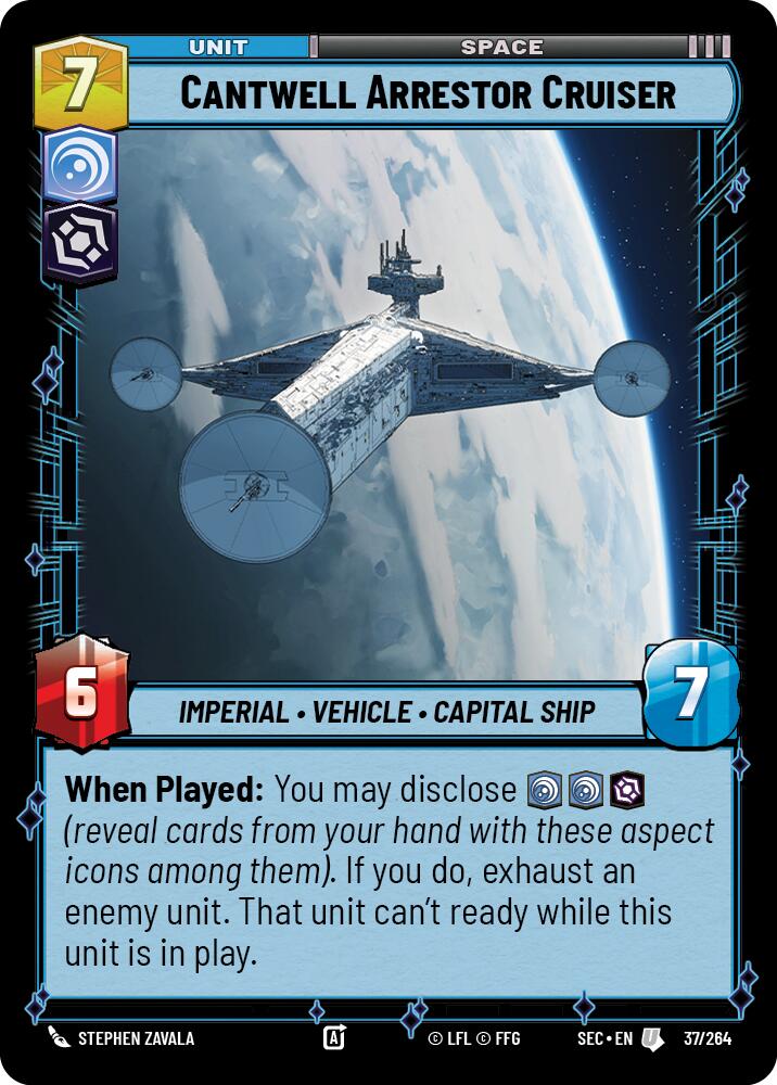 Cantwell Arrestor Cruiser (37/264) (37/264) [Secrets of Power] | Shuffle n Cut Hobbies & Games