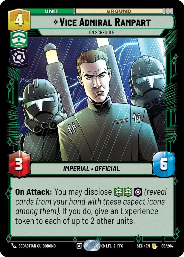 Vice Admiral Rampart - On Schedule (85/264) (85/264) [Secrets of Power] | Shuffle n Cut Hobbies & Games