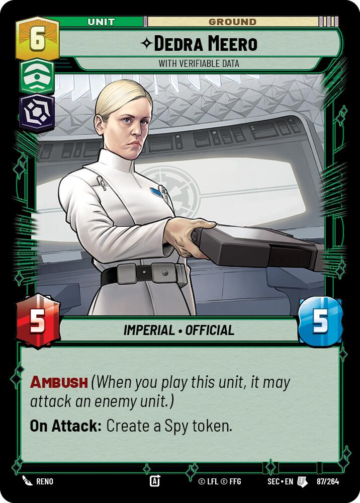 Dedra Meero - With Verifiable Data (87/264) (87/264) [Secrets of Power] | Shuffle n Cut Hobbies & Games