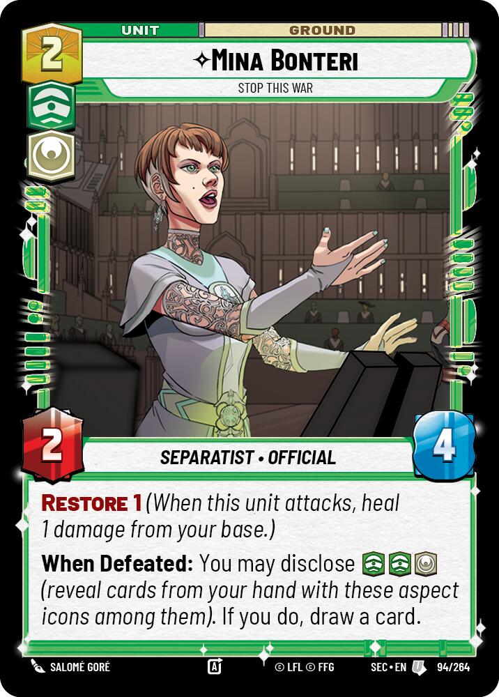 Mina Bonteri - Stop This War (94/264) (94/264) [Secrets of Power] | Shuffle n Cut Hobbies & Games