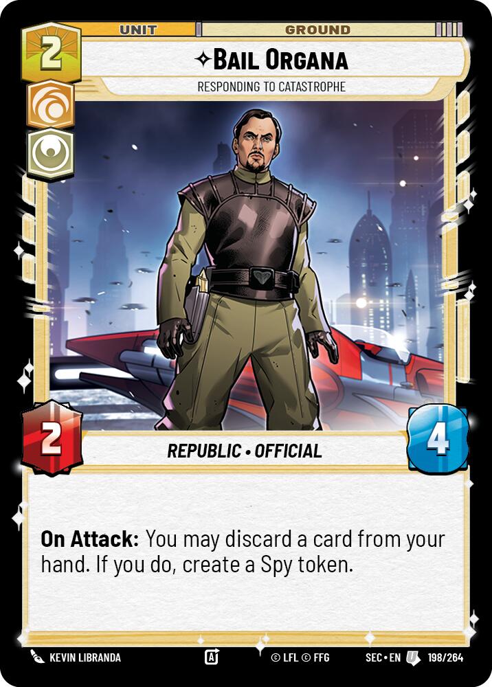 Bail Organa - Responding to Catastrophe (198/264) (198/264) [Secrets of Power] | Shuffle n Cut Hobbies & Games