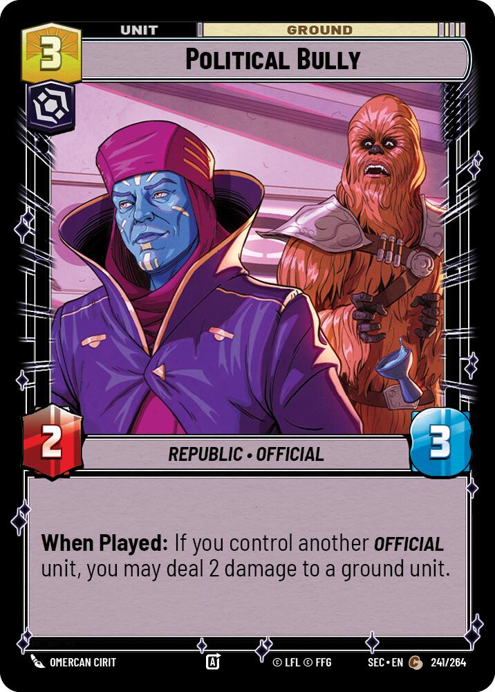 Political Bully (241/264) (241/264) [Secrets of Power] | Shuffle n Cut Hobbies & Games