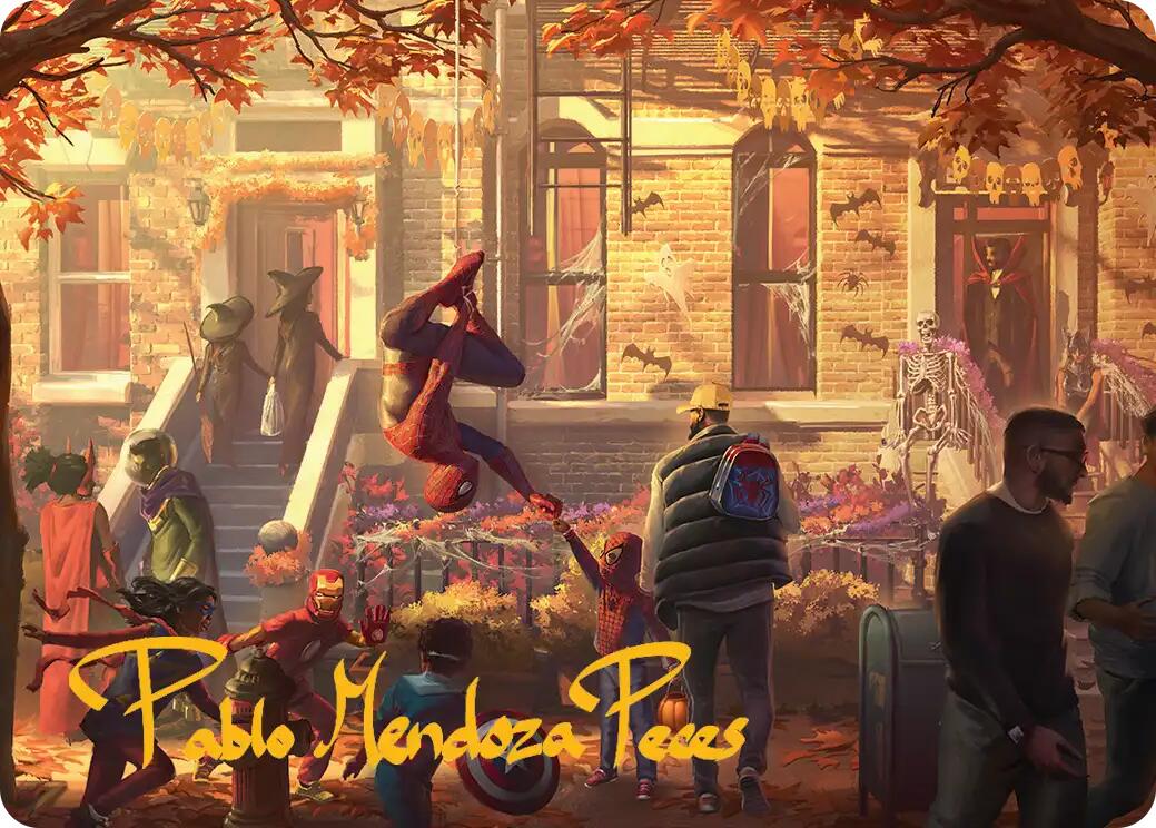 Friendly Neighborhood Art Card (Gold-Stamped Signature) [Marvel's Spider-Man Art Series] | Shuffle n Cut Hobbies & Games