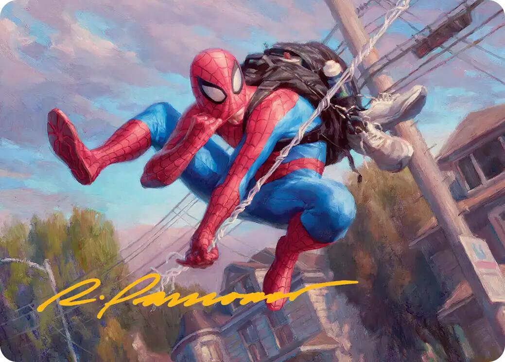 Spider-Man, Web-Slinger Art Card (Gold-Stamped Signature) [Marvel's Spider-Man Art Series] | Shuffle n Cut Hobbies & Games