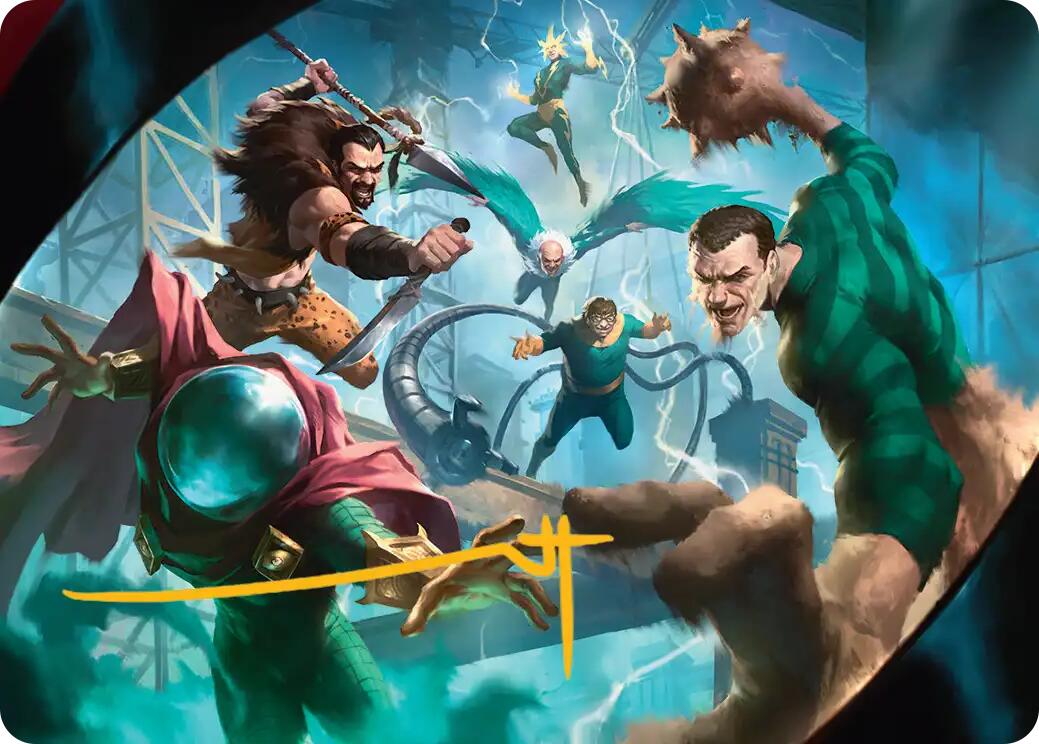 Behold the Sinister Six! Art Card (7/54) (Gold-Stamped Signature) [Marvel's Spider-Man Art Series] | Shuffle n Cut Hobbies & Games