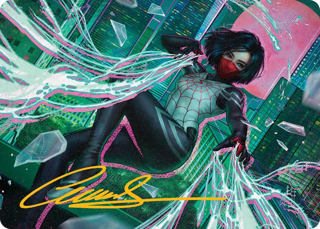 Silk, Web Weaver Art Card (29/54) (Gold-Stamped Signature) [Marvel's Spider-Man Art Series] | Shuffle n Cut Hobbies & Games