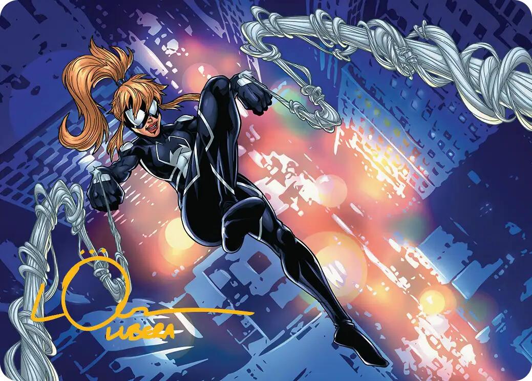 Arana, Heart of the Spider Art Card (Gold-Stamped Signature) [Marvel's Spider-Man Art Series] | Shuffle n Cut Hobbies & Games