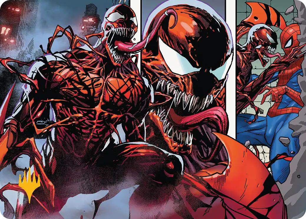 Carnage, Crimson Chaos Art Card (Gold-Stamped Planeswalker Symbol) [Marvel's Spider-Man Art Series] | Shuffle n Cut Hobbies & Games