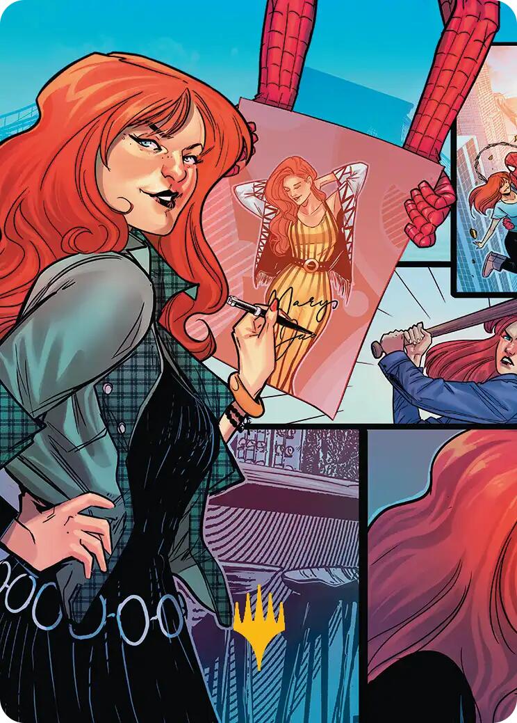 Mary Jane Watson Art Card (Gold-Stamped Planeswalker Symbol) [Marvel's Spider-Man Art Series] | Shuffle n Cut Hobbies & Games